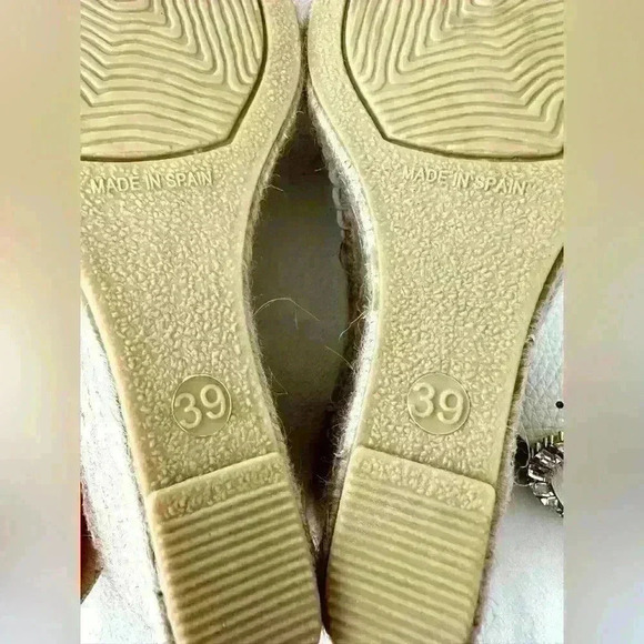 Maypol Women’s Leather Buckle Rhinestone Wedge  Sandals Size 39 or US 8/8.5 - Picture 8 of 8